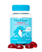 VitaFiner Omega-3 Barn – Vegetariska Tuggisar (Fruktsmak)